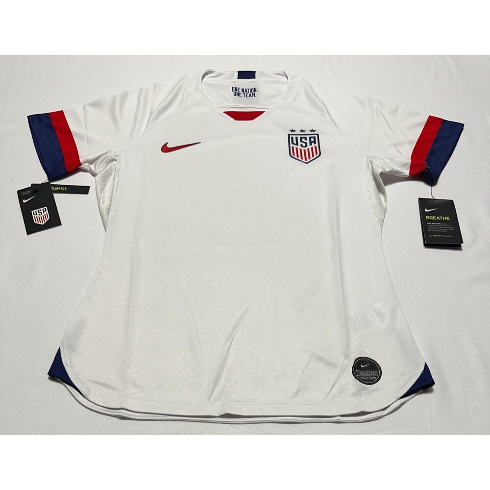 USA Soccer Nike 3-Star Jersey Women’s Medium White Home Olympics USWNT New NWT
